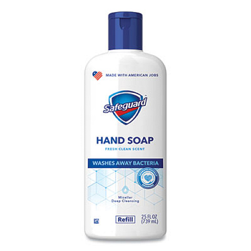 Safeguard Liquid Hand Soap, Fresh Clean Scent, 25 oz Bottle, 4/Carton (87850)
