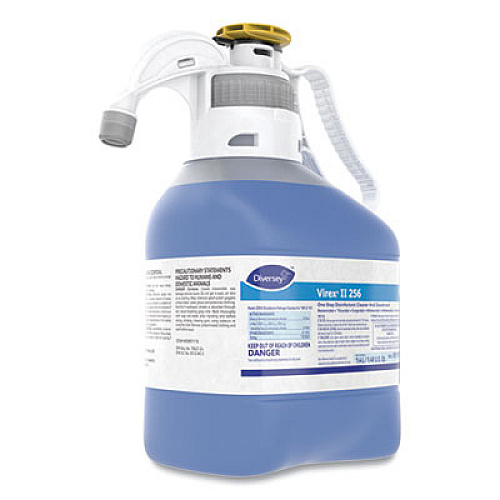 Diversey Virex II 256 One-Step Disinfectant Cleaner Deodorant, Mint Scent, 1.4 L SmartDose, 2/Carton (5019317)