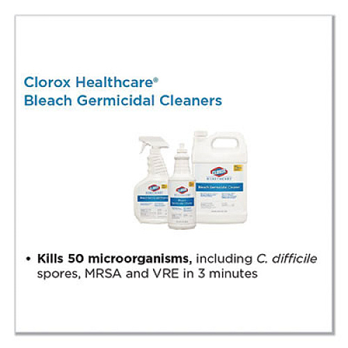 Clorox Healthcare Bleach Germicidal Cleaner, 32 oz Pull-Top Bottle (68832EA)