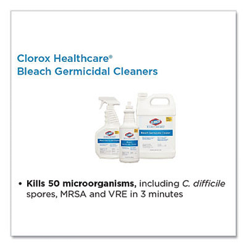 Clorox Healthcare Bleach Germicidal Cleaner, 22 oz Spray Bottle, 8/Carton (68967CT)