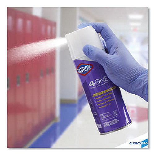 Clorox 4 in One Disinfectant and Sanitizer, Lavender, 14 oz Aerosol Spray, 12/Carton (32512)
