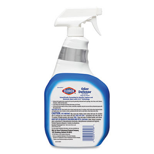 Clorox Commercial Solutions Odor Defense Air/Fabric Spray, Clean Air Scent, 32 oz Spray Bottle (31708EA)