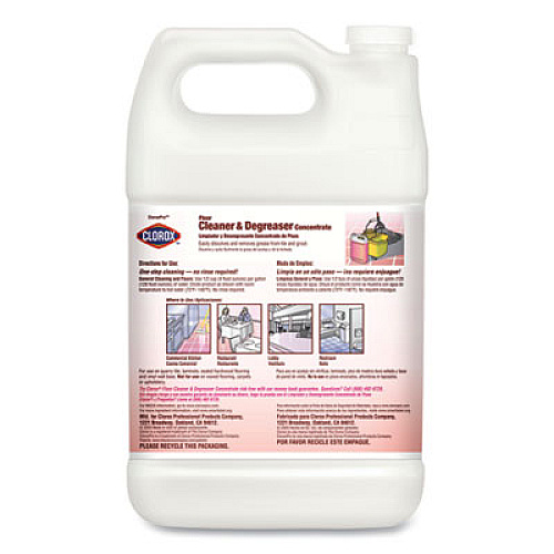 Clorox Professional Floor Cleaner and Degreaser Concentrate, 1 gal Bottle, 4/Carton (30892CT)