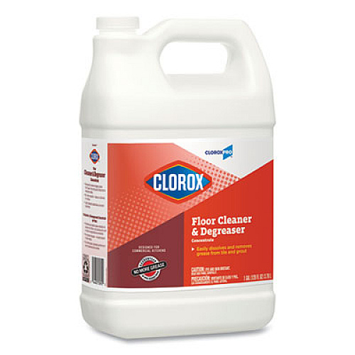 Clorox Professional Floor Cleaner and Degreaser Concentrate, 1 gal Bottle, 4/Carton (30892CT)