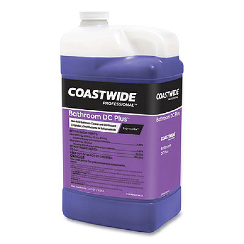 Coastwide Professional Bathroom DC Plus Cleaner and Disinfectant Concentrate for ExpressMix, Fresh Scent, 110 oz Bottle, 2/Carton (24321406)