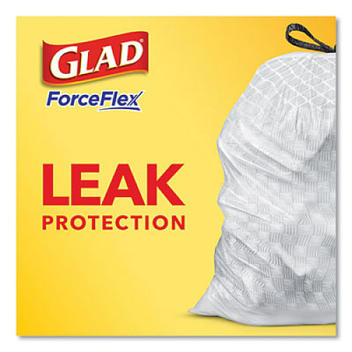 Glad ODORSHIELD WITH GAIN AND FEBREZE, 13 GAL, 0.72 MIL, 25.75" X 11.75", WHITE, 110/BOX (24401953)