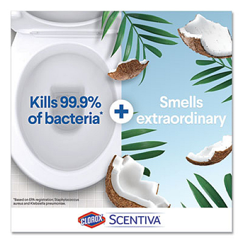 Clorox Scentiva Manual Toilet Bowl Cleaner, Pacific Breeze and Coconut, 24 oz Bottle (31788EA)