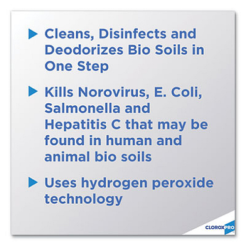 Clorox Disinfecting Bio Stain and Odor Remover, Fragranced, 32 oz Pull-Top Bottle, 6/CT (31911)