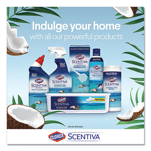Clorox Scentiva Manual Toilet Bowl Cleaner, Pacific Breeze and Coconut, 24 oz Bottle (31788EA)