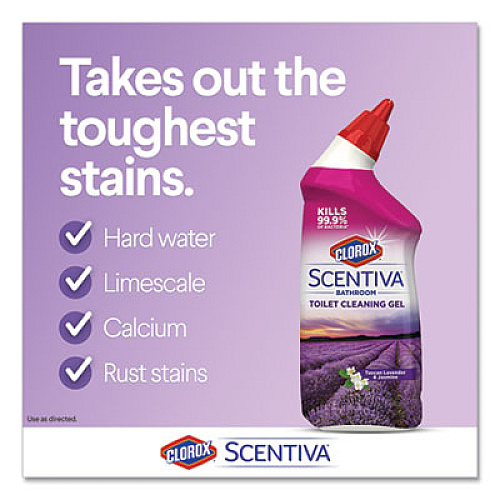 Clorox Scentiva Manual Toilet Bowl Cleaner, Tuscan Lavender and Jasmine, 24 oz Bottle (31786EA)
