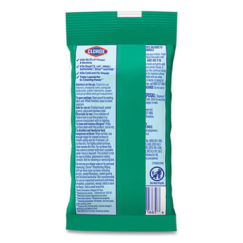 Clorox Disinfecting Wipes On The Go, Fresh Scent, 7 x 8, 9/Pack, 24 Packs/Carton (01665)