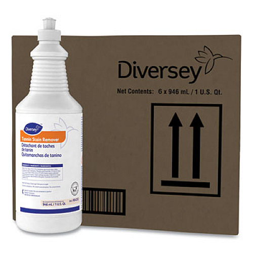Diversey Tannin Stain Remover, 32 oz Bottle, Fruity, 6/CT (904252)