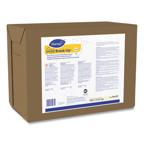Diversey Suma Break-Up Heavy Duty Foaming Grease-Release Cleaner, 5 Gal Envirobox (904497)