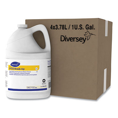 Diversey Suma Break-Up Heavy-Duty Foaming Grease-Release Cleaner, 1 gal Bottle, 4/Carton (904495)
