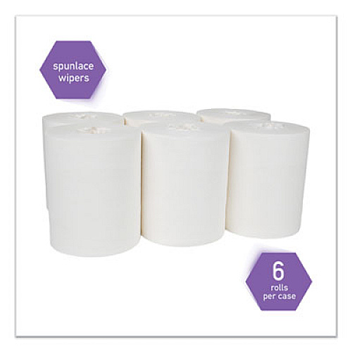 WypAll Power Clean Wipers for Disinfectants, Sanitizers and Solvents WetTask Customizable Wet Wiping System 250/Roll, 6 Roll/Carton (53850)
