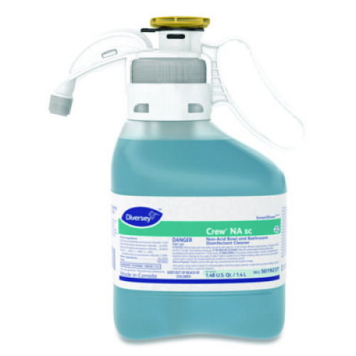 Diversey Crew Super-Concentrated Non-Acid Bowl and Bathroom Disinfectant Cleaner, Floral Scent, 1.4 L SmartDose, 2/Carton (5019237)