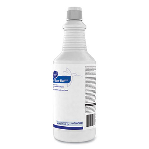Diversey Crew Super Blue Mild Acid Bowl Cleaner, Citrus, 32 oz Squeeze Bottle, 12/Carton (94476081)