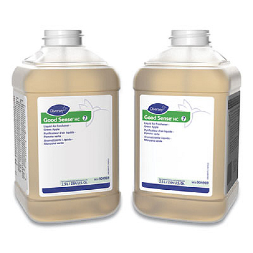 Diversey GOOD SENSE HC LIQUID AIR FRESHENER, GREEN APPLE, 2,500 ML BOTTLE, 2/CARTON (910265)