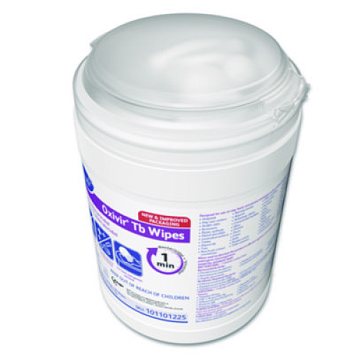 Diversey Oxivir TB Disinfectant Wipes, 7 x 6, White, 160/Canister, 12 Canisters/Carton (4599516)