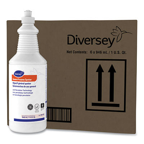 Diversey General Purpose Spotter, Floral Scent, Liquid, 1 qt Squeeze Bottle, 6/Carton (101109763)