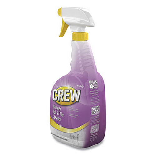 Diversey CREW SHOWER TUB AND TILE CLEANER, FRESH SCENT, 32 OZ SPRAY BOTTLE, 8/CARTON (CBD539650)