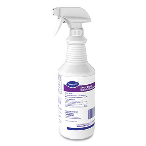 Diversey Envy Liquid Disinfectant Cleaner, Lavender, 32 oz Spray Bottle, 12/Carton (04528)