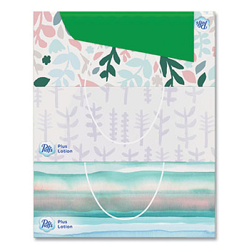 Puffs Plus Lotion Facial Tissue, 2-Ply, White, 124 Sheets/Box, 3 Box/Pack (39363PK)