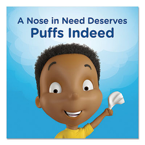 Puffs Plus Lotion Facial Tissue, 2-Ply, White, 124 Sheets/Box, 3 Box/Pack, 8 Packs/Carton (39363)