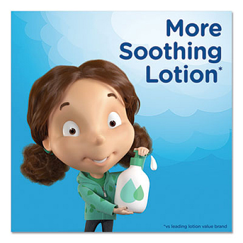 Puffs Plus Lotion Facial Tissue, 2-Ply, White, 124 Sheets/Box, 3 Box/Pack, 8 Packs/Carton (39363)