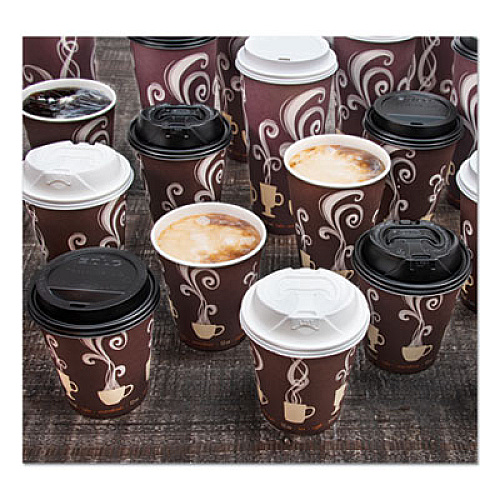 SOLO Thermoguard Insulated Paper Hot Cups, 12 oz, Steam Print Design, 600/Carton (DWTG12STCT)