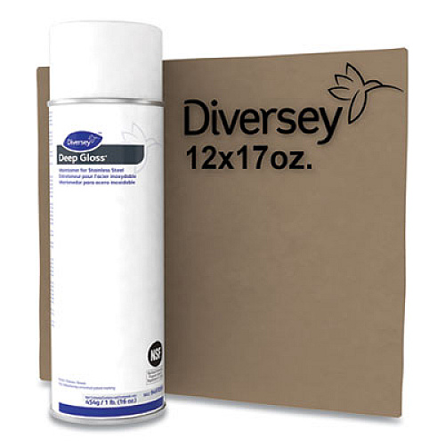 Diversey Deep Gloss Stainless Steel Maintainer, 16 oz Aerosol Spray, 12/Carton (94970590)