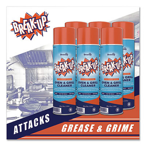 BREAK-UP Oven And Grill Cleaner, Ready to Use, 19 oz Aerosol Spray 6/Carton (CBD991206)