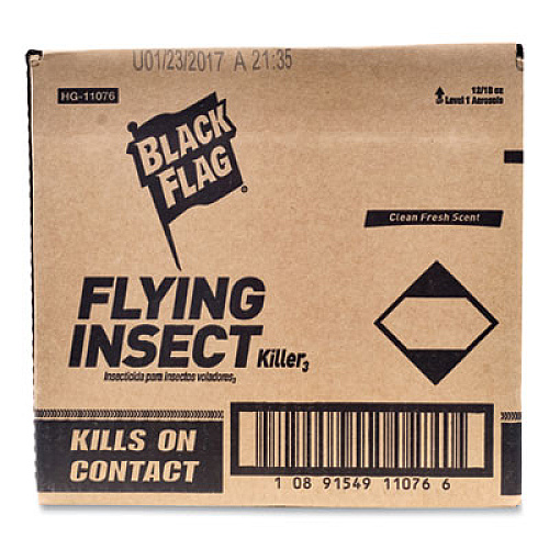Diversey Black Flag Flying Insect Killer 3, 18 Oz Aerosol, Fresh, 12/carton (CB110766)