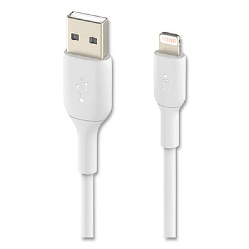 Belkin BOOST CHARGE Lightning to USB-A ChargeSync Cable, 9.8 ft, White (CAA001BT3MWH)