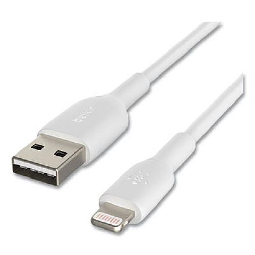 Belkin BOOST CHARGE Lightning to USB-A ChargeSync Cable, 9.8 ft, White (CAA001BT3MWH)