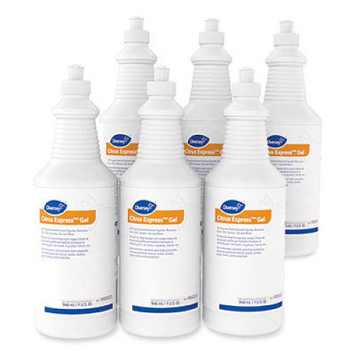 Diversey Citrus Express Gel Spotter, Citrus Scent, 32 oz Squeeze Bottle, 6/Carton (95002523)