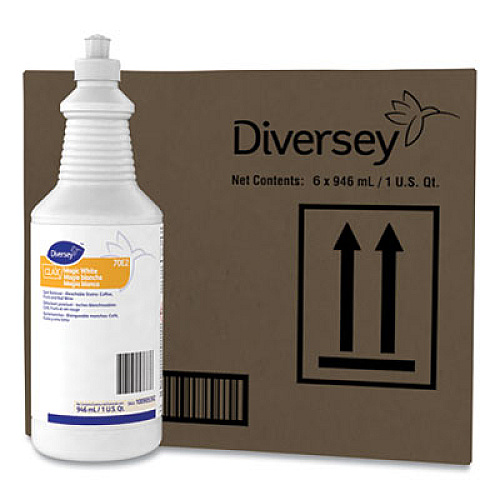 Diversey Clax Magic White, Liquid, 32 oz, 6/Carton (100905392)
