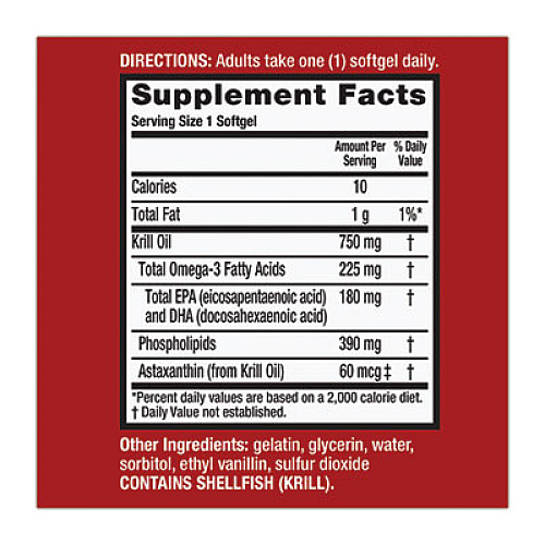 MegaRed Ultra Concentration Omega-3 Krill Oil Softgel, 120 Count (10065)