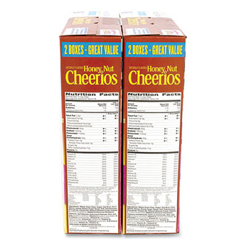 Cheerios Honey Nut Cereal, 27.5 oz Box, 2/Pack (GEM43544)