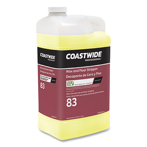 Coastwide Professional Wax and Floor Stripper for ExpressMix System, Ultra-Low Odor Soap Scent, 3.25 L Bottle, 2/Carton (24323032)