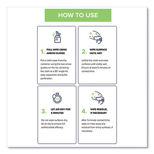 Wexford Labs CleanCide Disinfecting Wipes, 1-Ply, 8 x 5.5, Fresh Scent, White, 400/Tub, 4 Tubs/Carton (3130B400DCT)