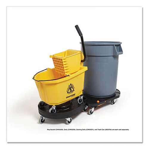 Coastwide Professional Click-Connect Waste Receptacle Dolly, Female End, For 32-44 gal Receptacles, 22.25 x 20.3 x 6.6, Black (24380832)