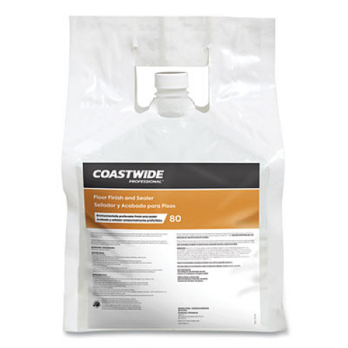 Coastwide Professional Floor Finish and Sealer, Unscented, 2.5 gal Bag, 2/Carton (24381059)