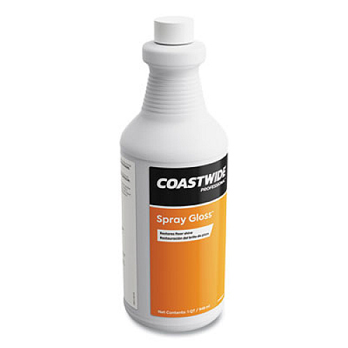 Coastwide Professional Spray Gloss Floor Finish and Sealer, Peach Scent, 0.95 L Bottle, 6/Carton (24425445)