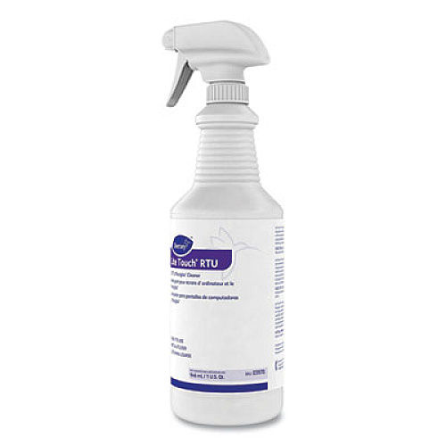 Diversey Lite Touch CRT and Plexiglas Cleaner, 32 oz Spray Bottle, 12/Carton (03970)