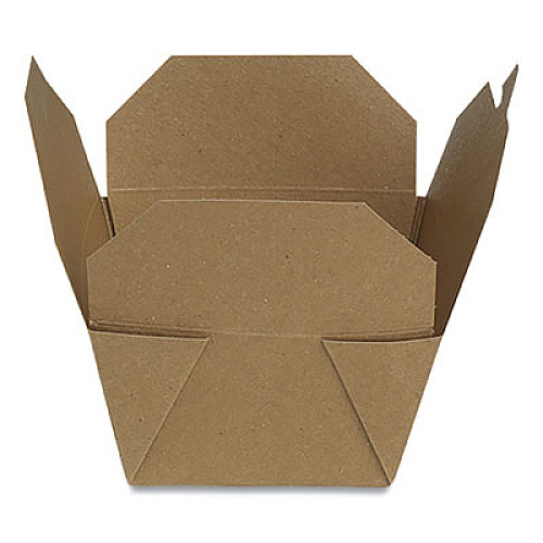 Dixie 24451832 Reclosable One-Piece Natural-Paperboard Take-Out Box
