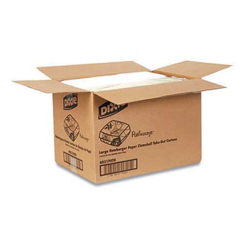 Dixie 24451833 Paperboard Clamshell Sandwich Box