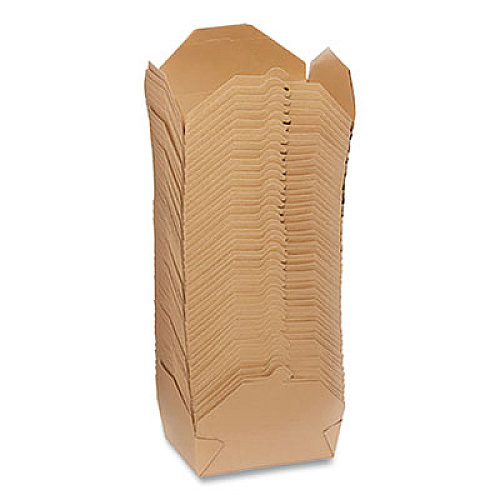 Dixie 24451843 Reclosable One-Piece Natural-Paperboard Take-Out Box