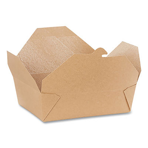 Dixie 24451843 Reclosable One-Piece Natural-Paperboard Take-Out Box
