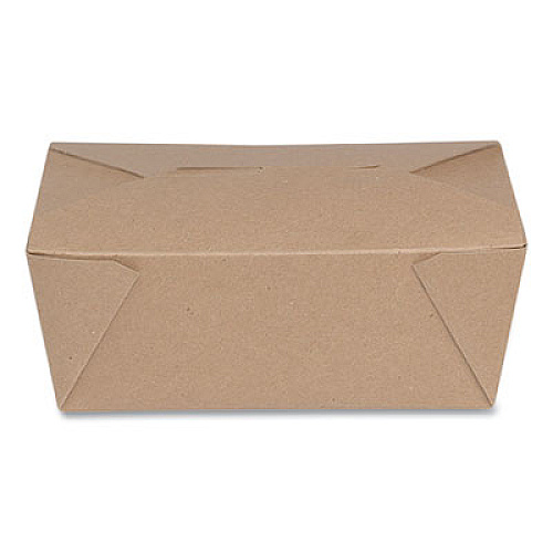 Dixie 24451846 Reclosable One-Piece Natural-Paperboard Take-Out Box